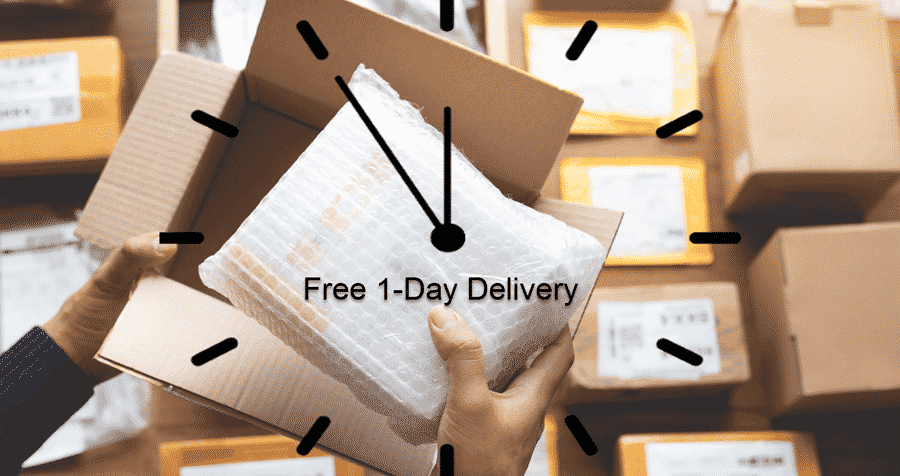 How to offer free 1-day shipping