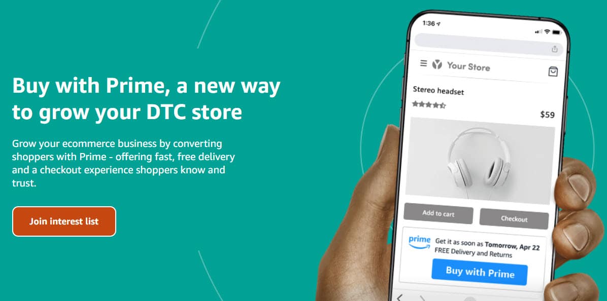 Buy with Prime promises to help grow online sellers’ DTC stores.